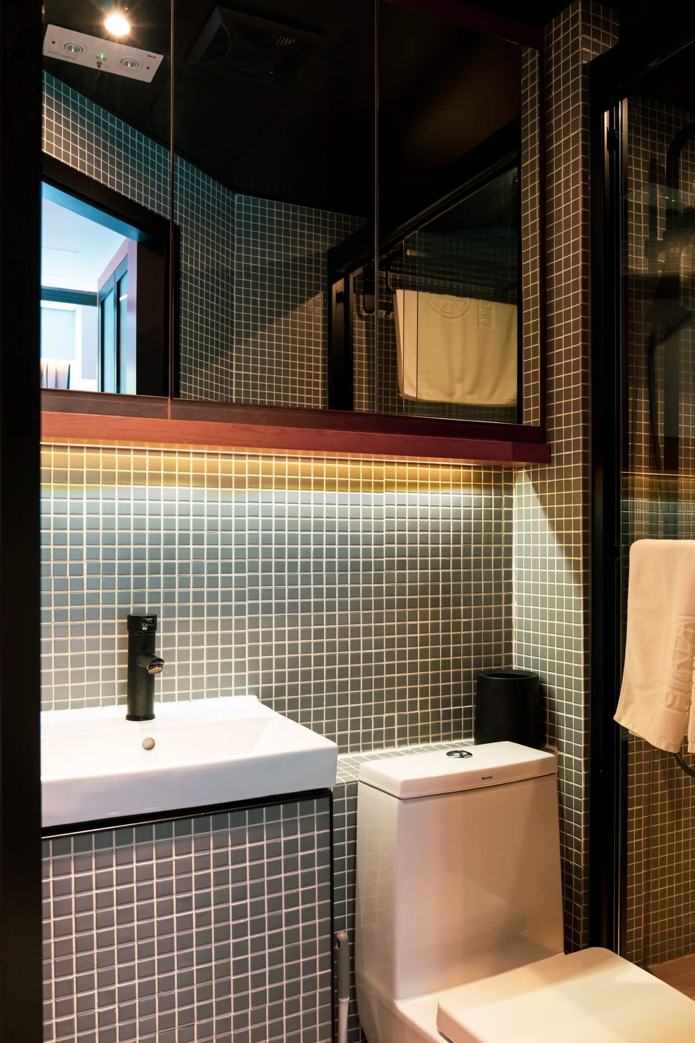 Towels, soap, shampoo, toilet paper