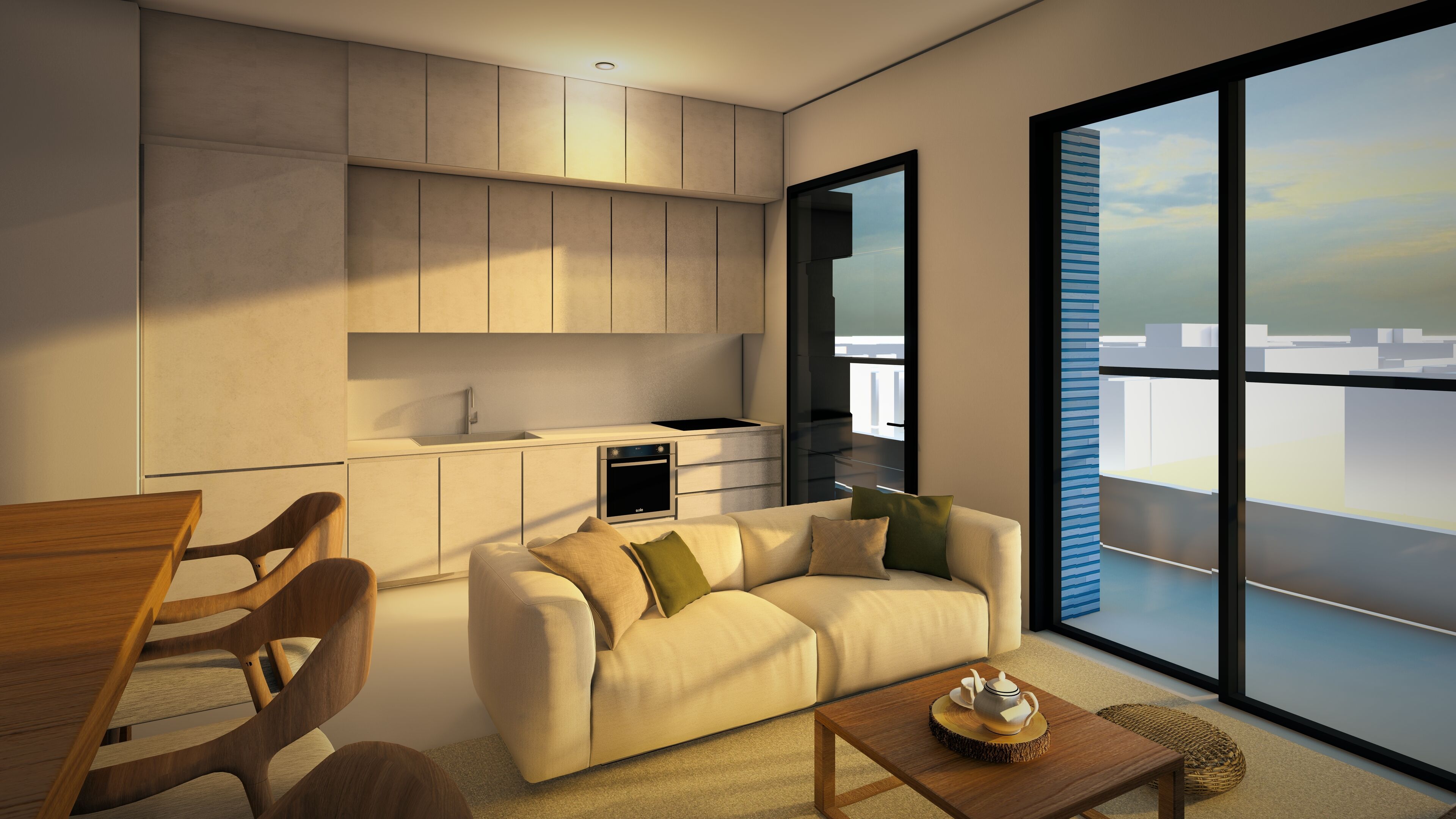 Deluxe Apartment, Pool View | Private kitchen