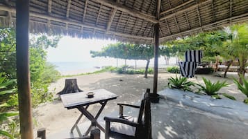 Classic Double Room, 1 Double Bed, Terrace, Beach View | Outdoor dining