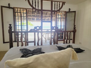 Deluxe Double Room, Patio, Beach View | In-room safe, free WiFi - Swahili Beach Bums (Jambiani)