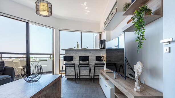 Apartment, 1 Doppelbett, Kochnische, Stadtblick | Innenbereich