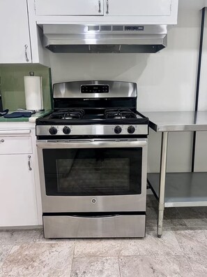 Microwave, oven, stovetop, dishwasher