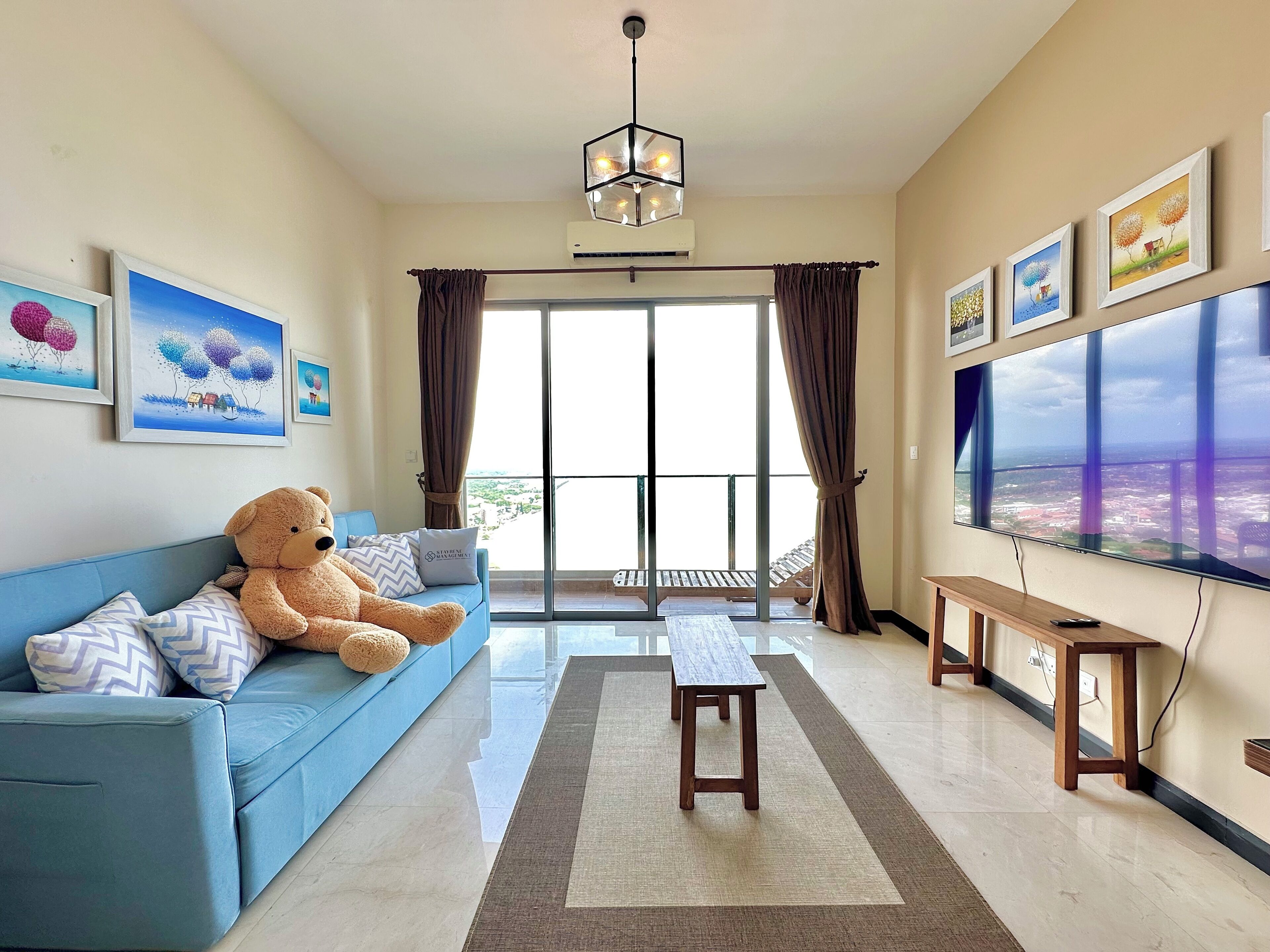 Premium Apartment, 3 Bedrooms, Balcony, Sea View | Living area