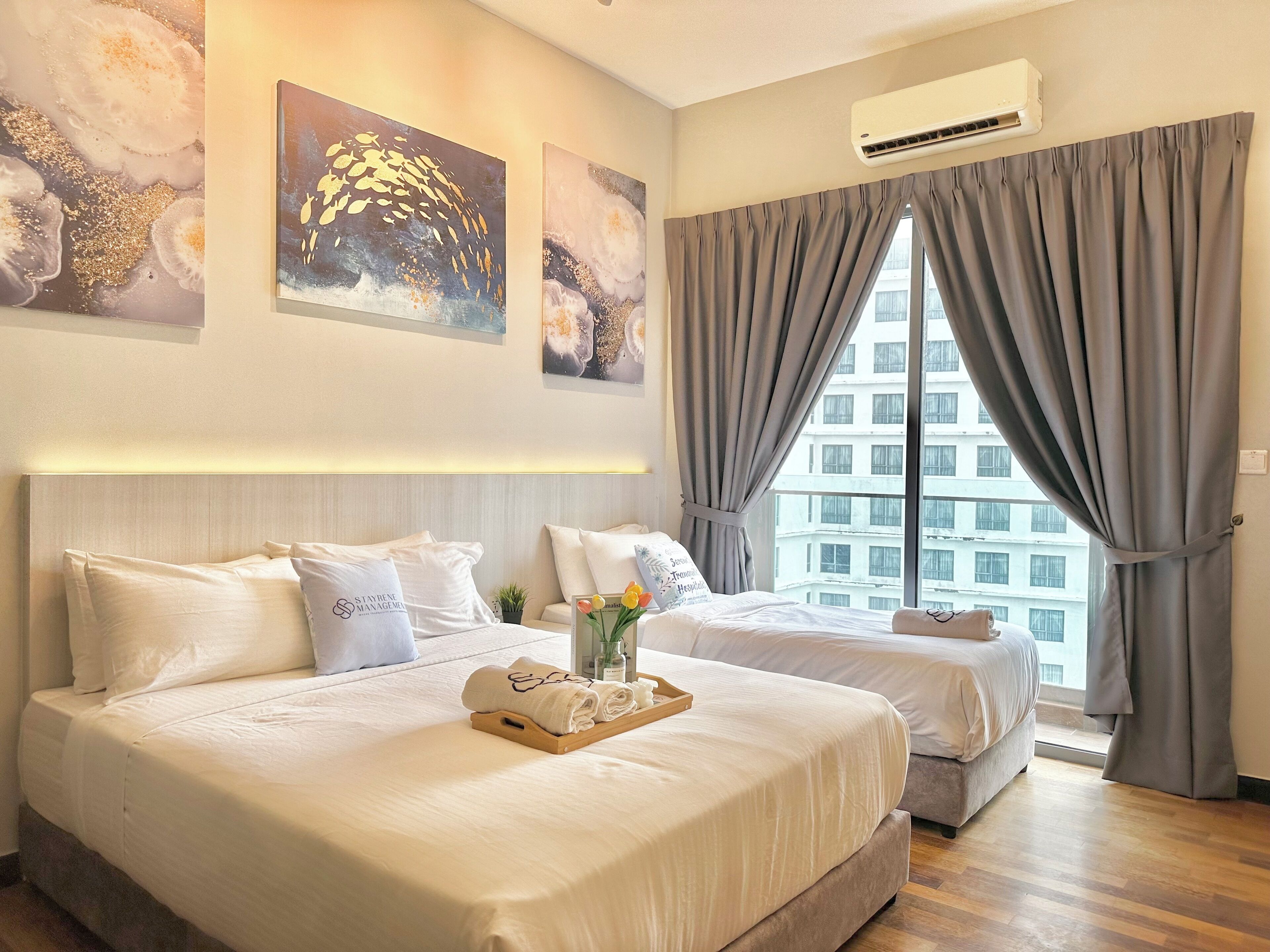 Luxury Studio, Multiple Beds, Balcony, City View | Iron/ironing board, free WiFi