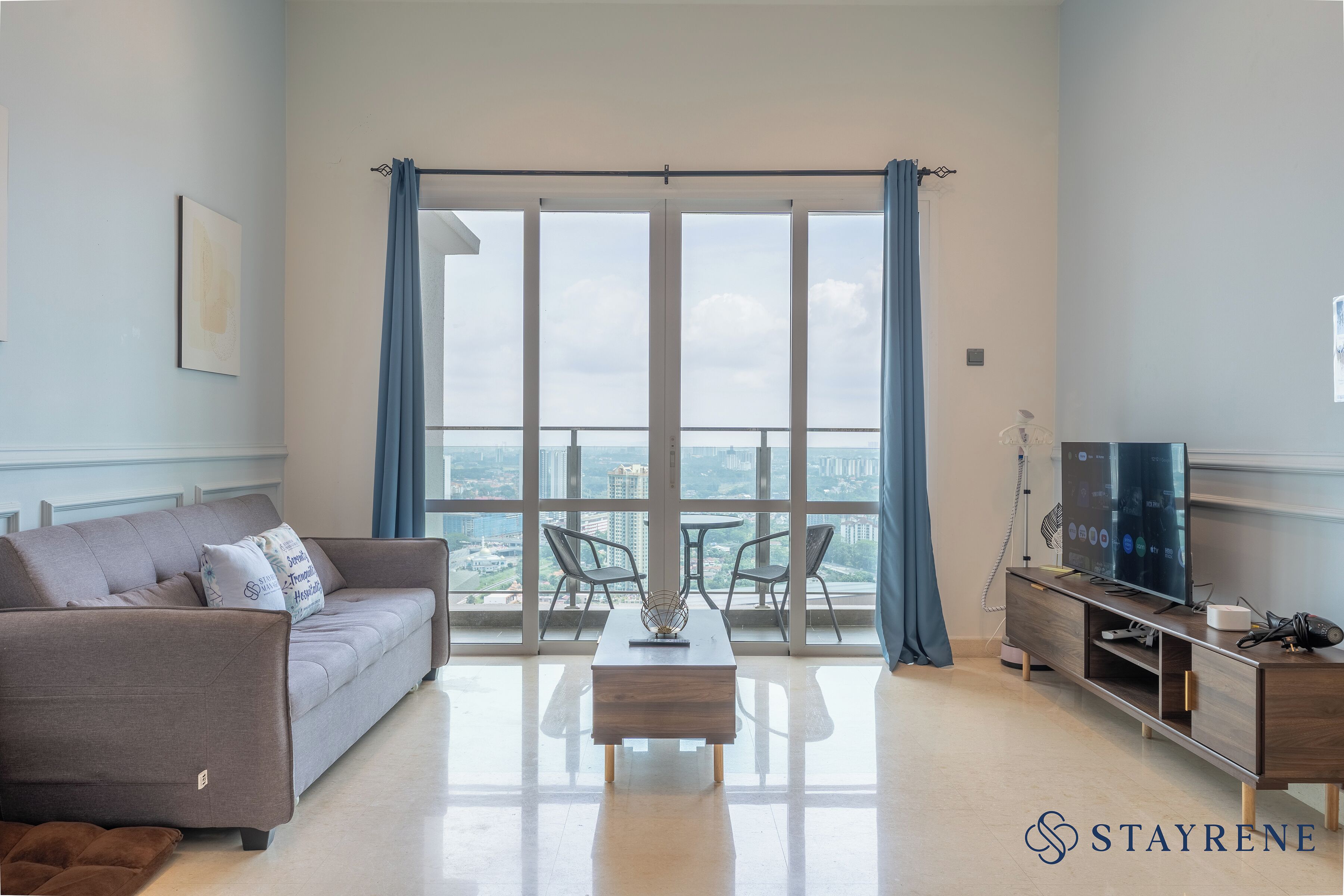 Classic Apartment, 2 Bedrooms, City View | Living area | Flat-screen TV