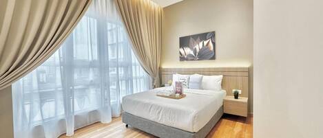 Apartment, 3 Bedrooms, Balcony, City View | Blackout drapes, iron/ironing board, free WiFi