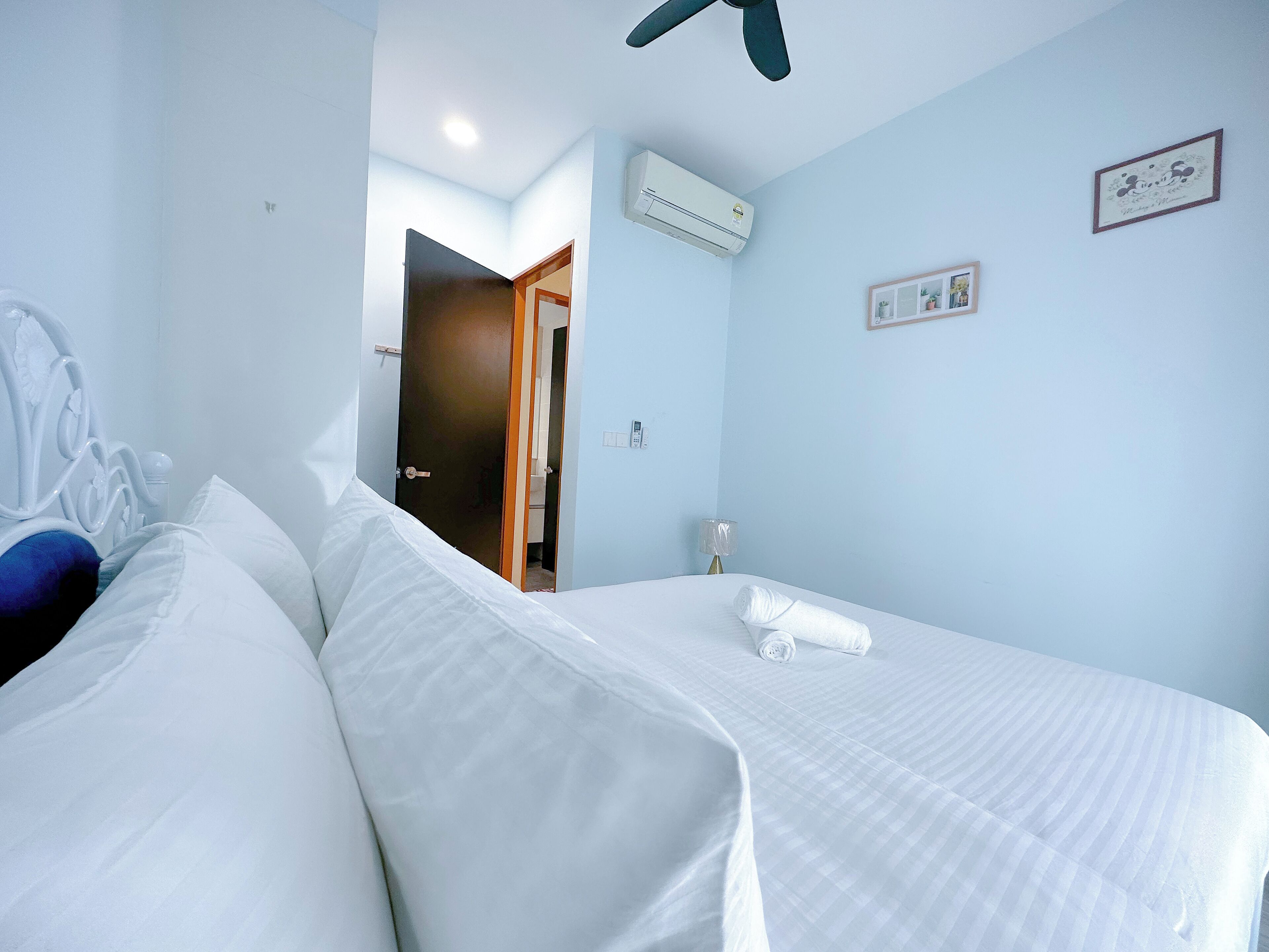 Blackout curtains, iron/ironing board, free WiFi