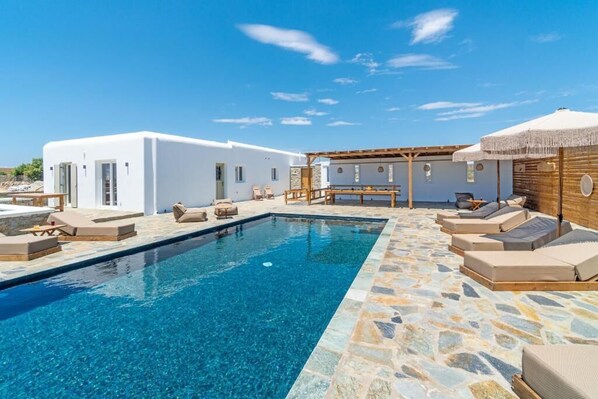 Deluxe Villa, Patio, Pool View | Pool | Seasonal outdoor pool - Le Ciel Suites & Villas (Mykonos)