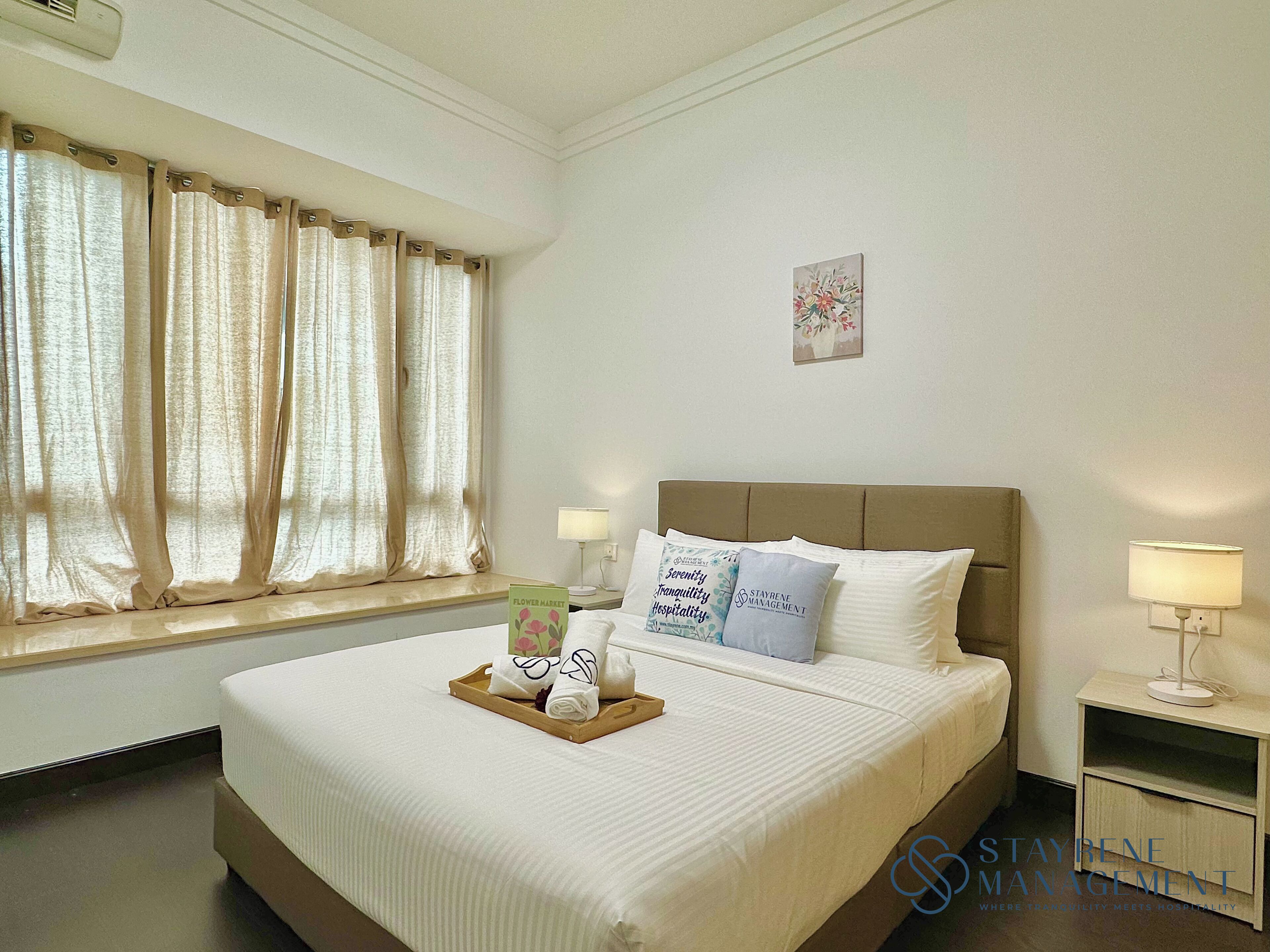 Blackout curtains, iron/ironing board, free WiFi