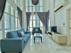 Comfort Duplex, 3 Bedrooms, Balcony, City View | Living area - 1 Medini Residence Neo by Stayrene (Iskandar Puteri)