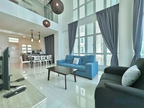 Comfort Duplex, 3 Bedrooms, Balcony, City View | Living area - 1 Medini Residence Neo by Stayrene (Iskandar Puteri)