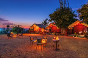 Front of property – evening/night - Samskara and Samsara (Lansdowne)