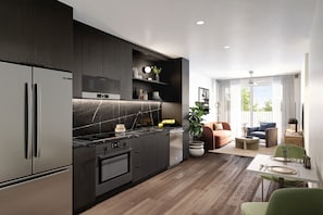 Kühlschrank, Ofen, Herdplatte, Geschirrspüler