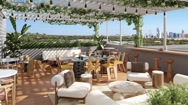 Outdoor dining - King Suite w/ Private Balcony | Steps to Zilker Park & Lady Bird | The Code (Austin)