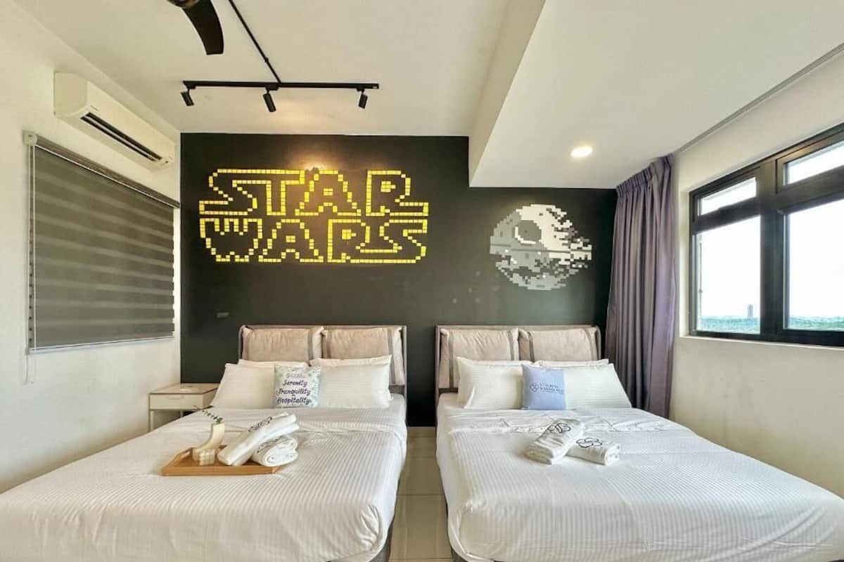 Standard Apartment, 2 Queen Beds, City View | Blackout curtains, iron/ironing board, free WiFi