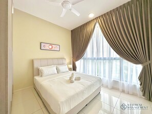Deluxe Apartment, 2 Bedrooms, Balcony, Lake View | Blackout drapes, iron/ironing board, free WiFi - Macrolink Medini Legoland by Stayrene (Bandar Medini Iskandar, Iskandar Puteri)
