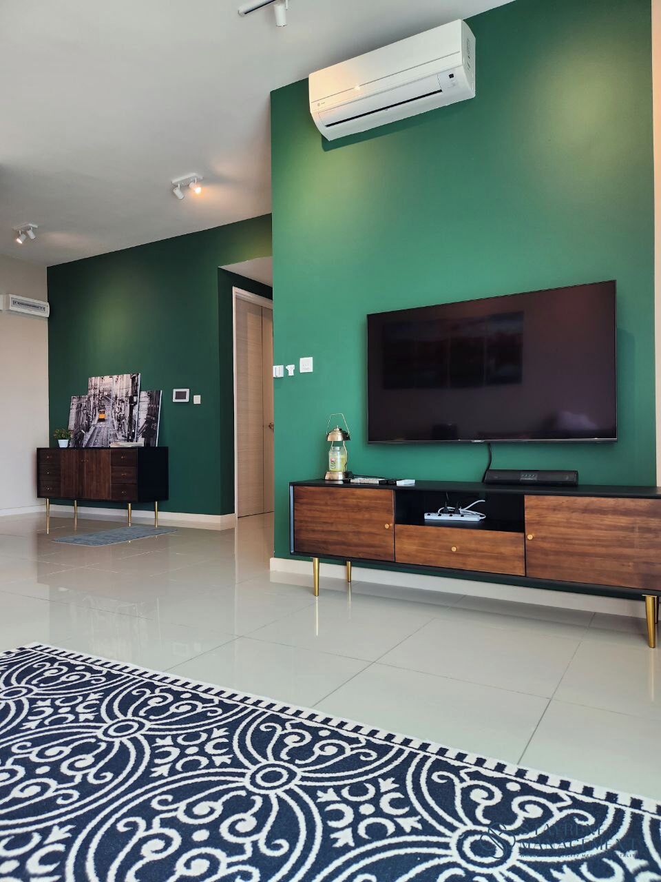 Apartemen Deluks, 2 kamar tidur, pemandangan kota | Area keluarga | TV layar datar