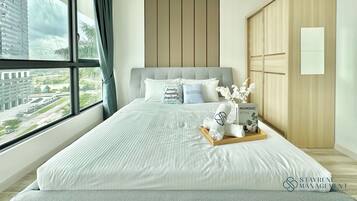 Appartement Duplex Luxe, 2 chambres, balcon, vue ville