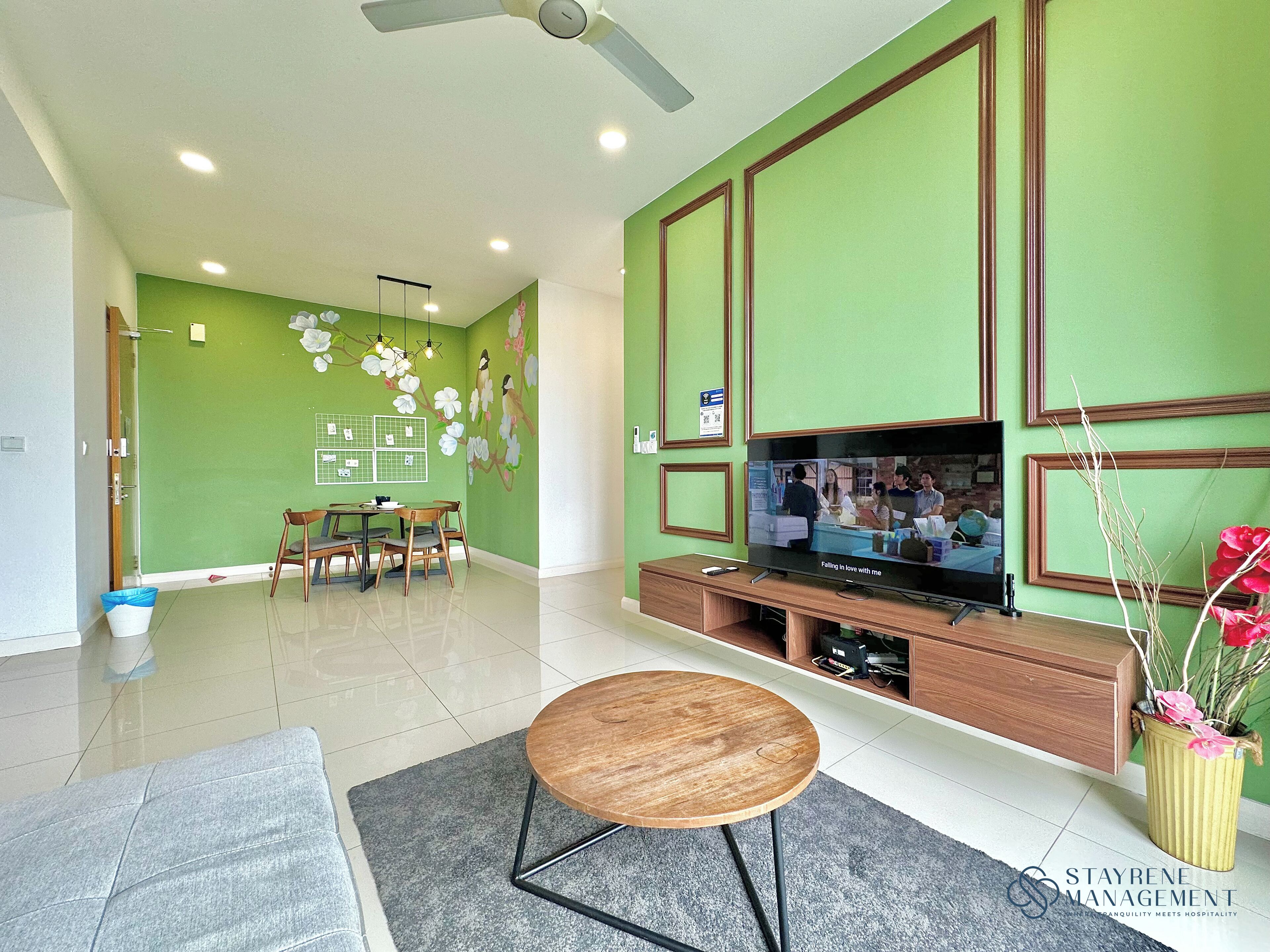 Classic-Apartment, 1 Queen-Bett, Balkon, Seeblick | Wohnbereich