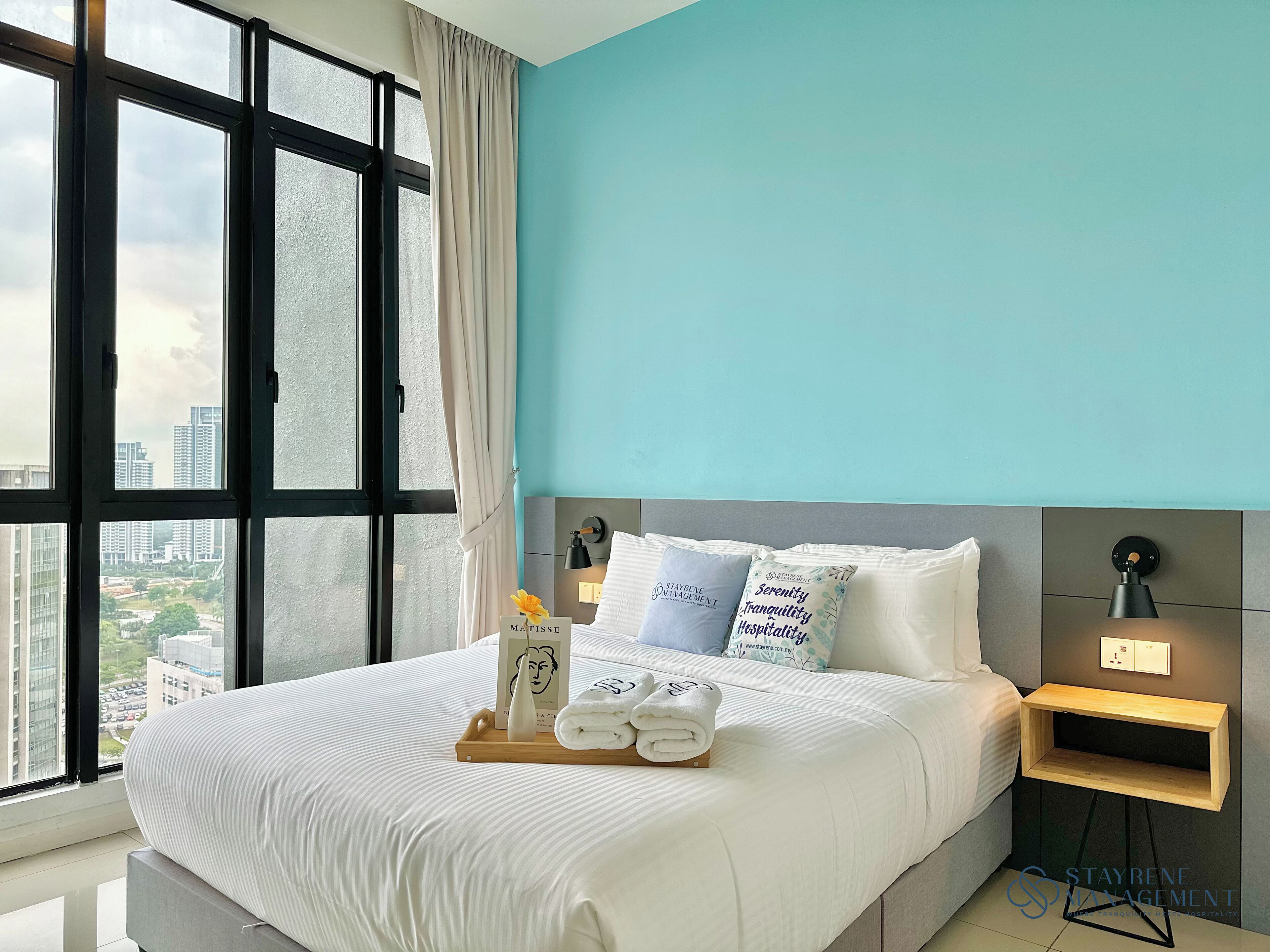 Blackout curtains, iron/ironing board, free WiFi