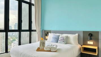 Blackout curtains, iron/ironing board, free WiFi