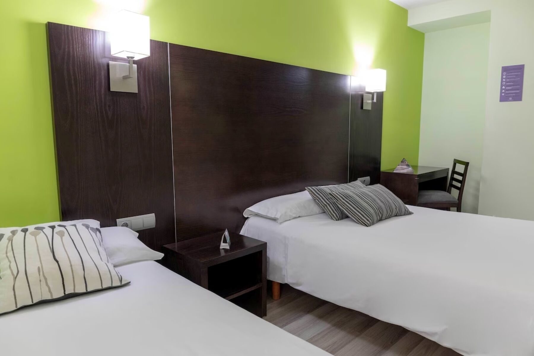 Down comforters, in-room safe, desk, soundproofing