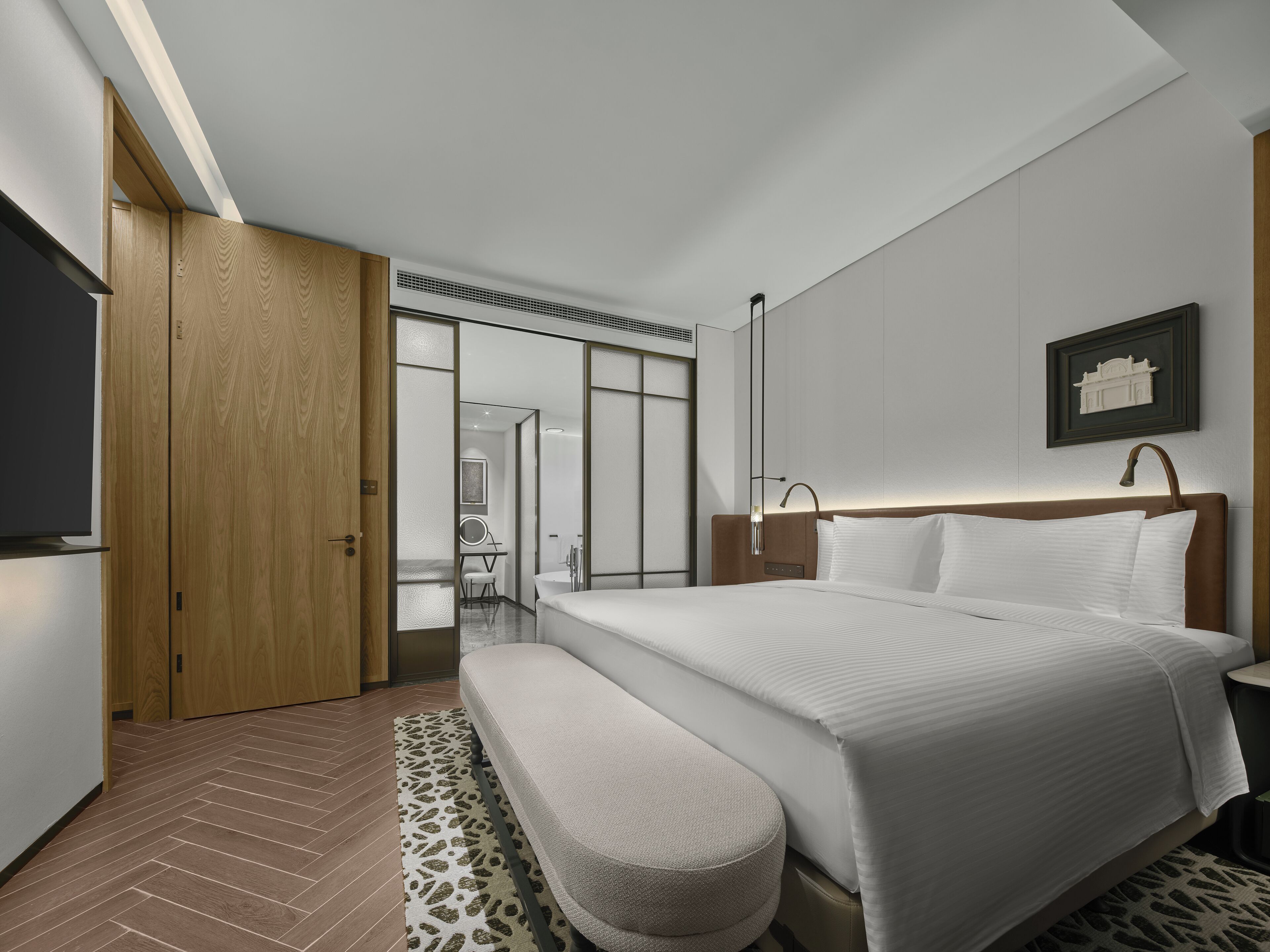 Luksusstudiosviitti | Työpöytä, ilmainen Wi-Fi, vuodevaatteet