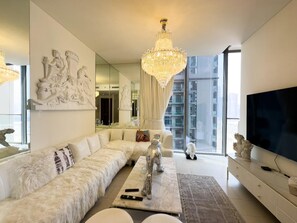 Căn hộ Cao cấp, quang cảnh thành phố | Khu phòng khách