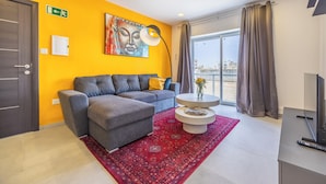 Penthouse, bếp, quang cảnh thành phố | Khu phòng khách