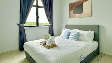Blackout curtains, iron/ironing board, free WiFi