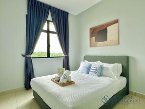 Apartment, 3 Bedrooms, Balcony, Garden View | Blackout drapes, iron/ironing board, free WiFi - Desaru Utama Residence by Stayrene (Johor)