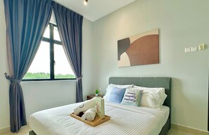 Apartment, 3 Bedrooms, Balcony, Garden View | Blackout drapes, iron/ironing board, free WiFi - Desaru Utama Residence by Stayrene (Bandar Penawar)