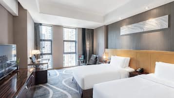 Kahden hengen superior-huone (kaksi sänkyä), useita sänkyjä, oma kylpyhuone, kaupunkinäköala | Tallelokero huoneessa, työpöytä