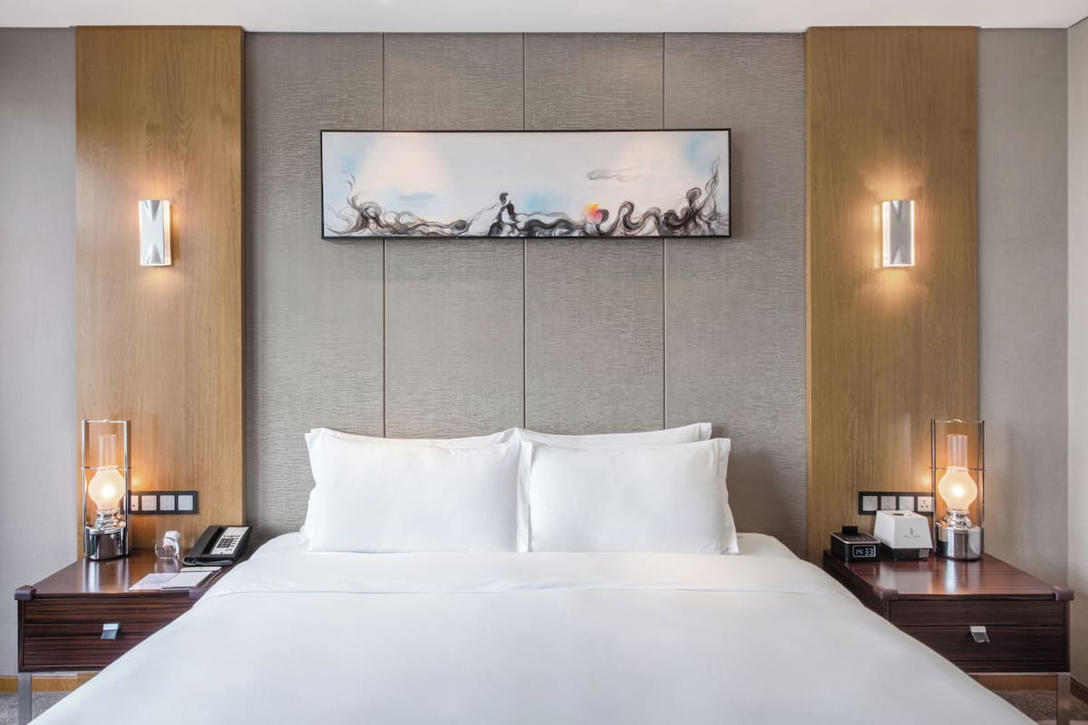 Family Room, Multiple Beds, Private Bathroom, City View | In-room safe, desk, laptop workspace, blackout drapes