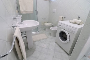 Hair dryer, towels
