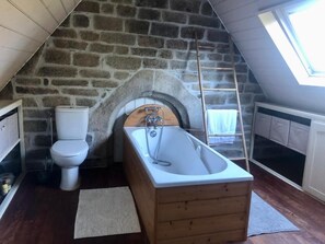 Shower, towels, soap, toilet paper - Traditional farmhouse, sea and countryside (Plogonnec)