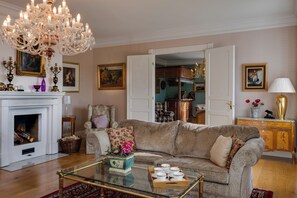 TV connectée, cheminée, jeux vidéo, livres