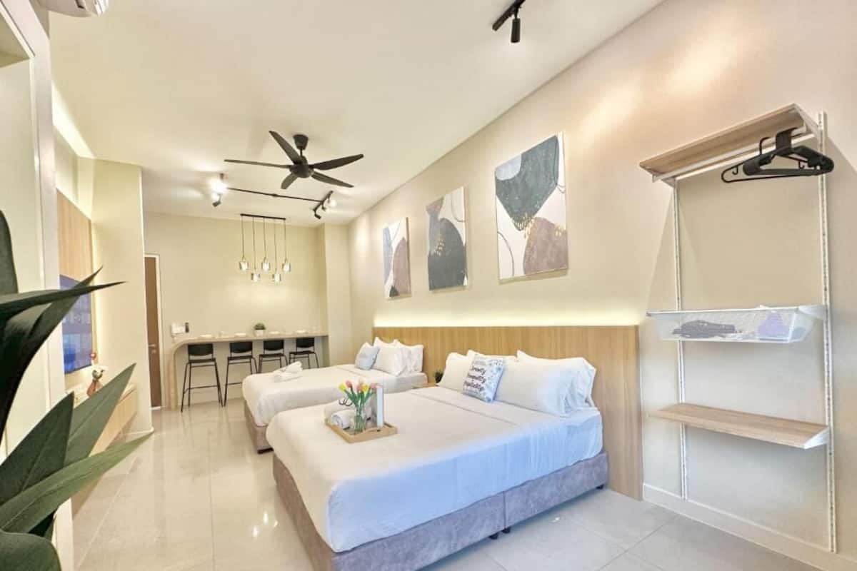 Superior-studiolejlighed - 2 queensize-senge - havudsigt | Strygejern/strygebræt, gratis Wi-Fi