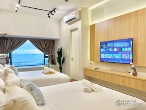 Superior Studio, 2 Queen Beds, Sea View | Iron/ironing board, free WiFi - Imperio Residence Melaka by Stayrene (Malacca City)