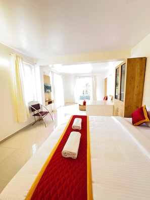 Superior Triple Room, Balcony, Garden View | Soundproofing, iron/ironing board, free WiFi, bed sheets - Sai Grand Villas and Hotel (Bengaluru)