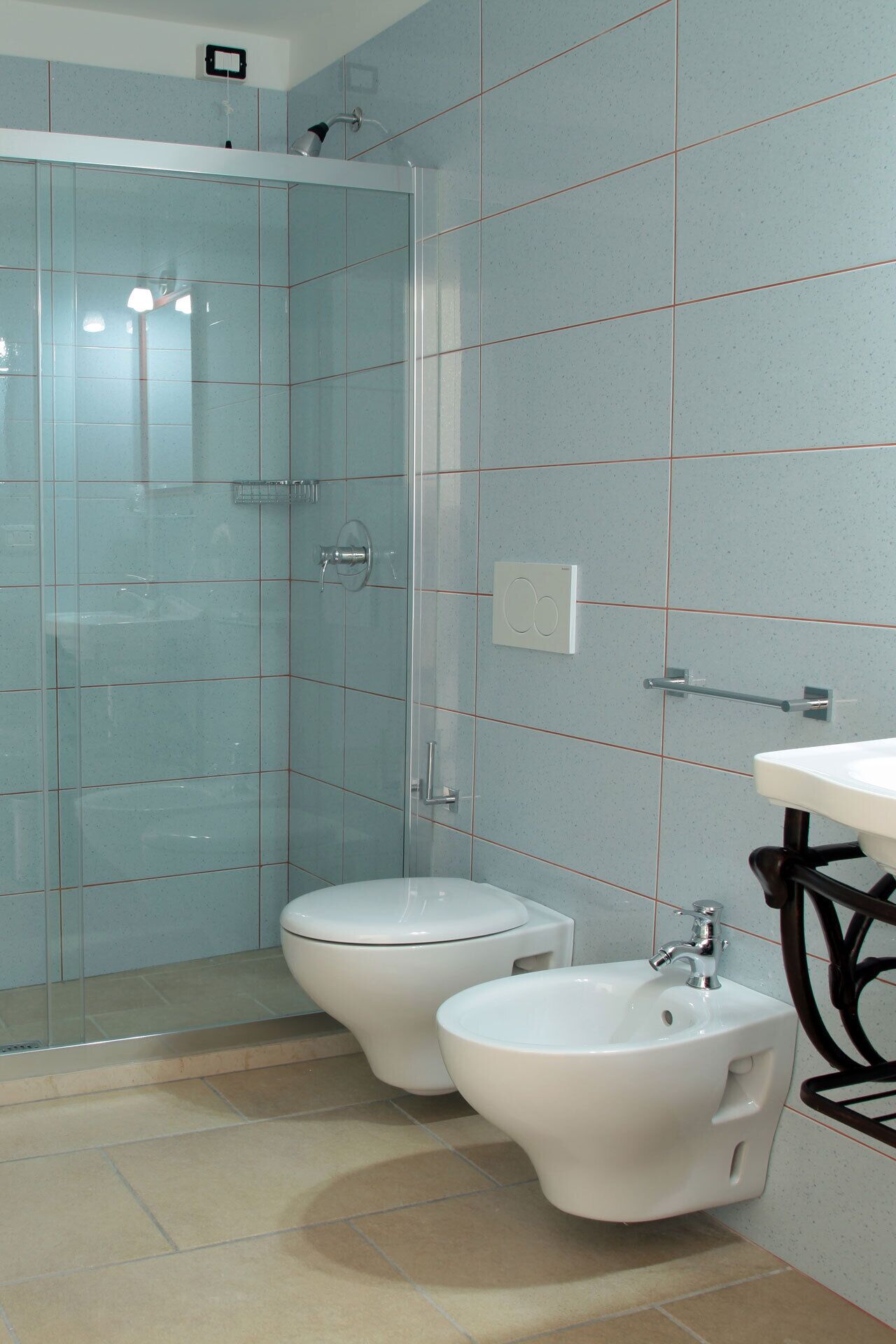 Haartrockner, Bidet, Handtücher, Seife