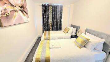 Huoneisto, 2 makuuhuonetta, näköala puutarhaan | 2 makuuhuonetta