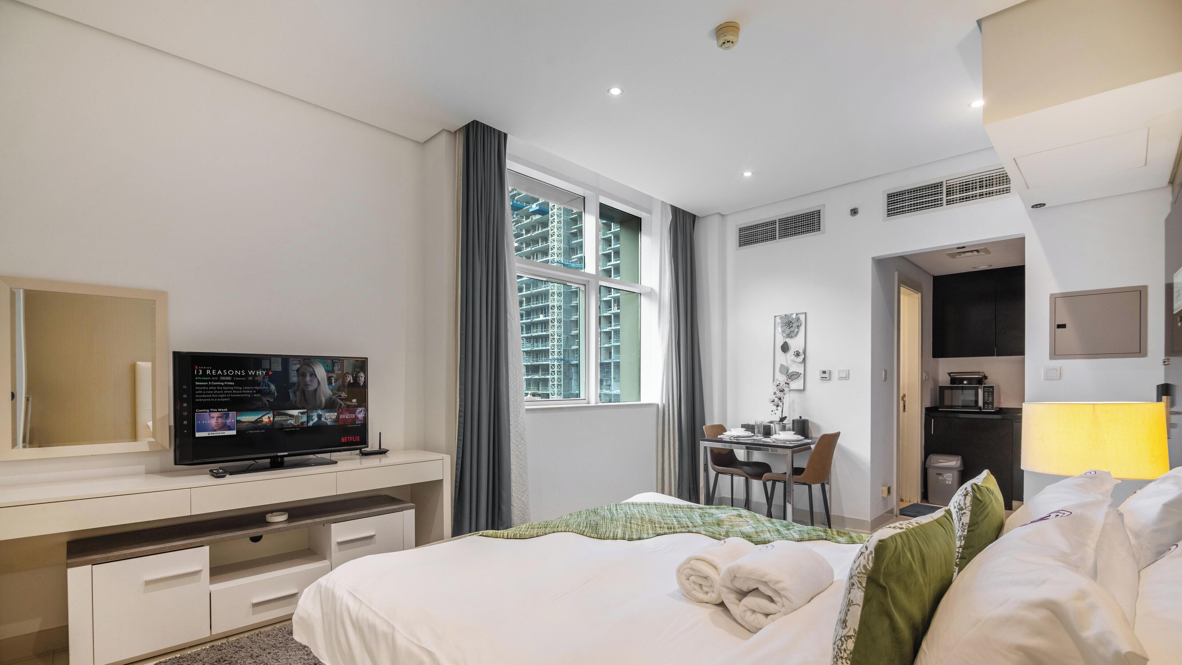 Blackout curtains, iron/ironing board, free WiFi