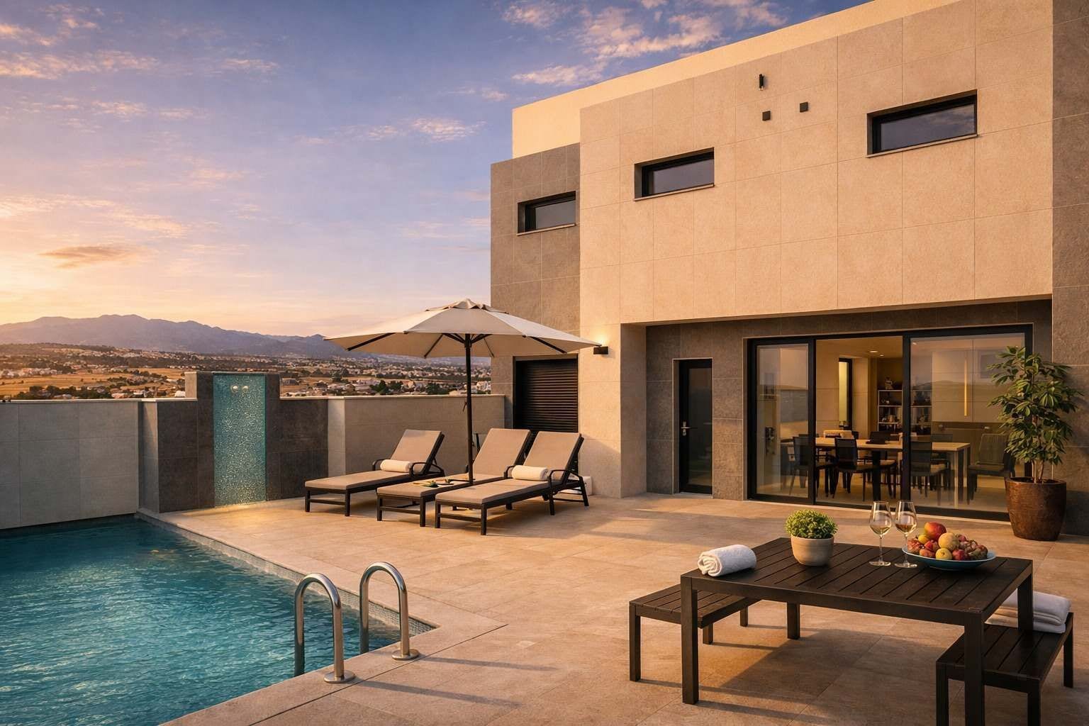 Una piscina riscaldata