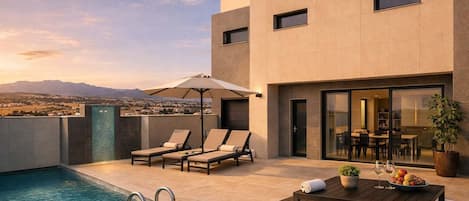 A heated pool