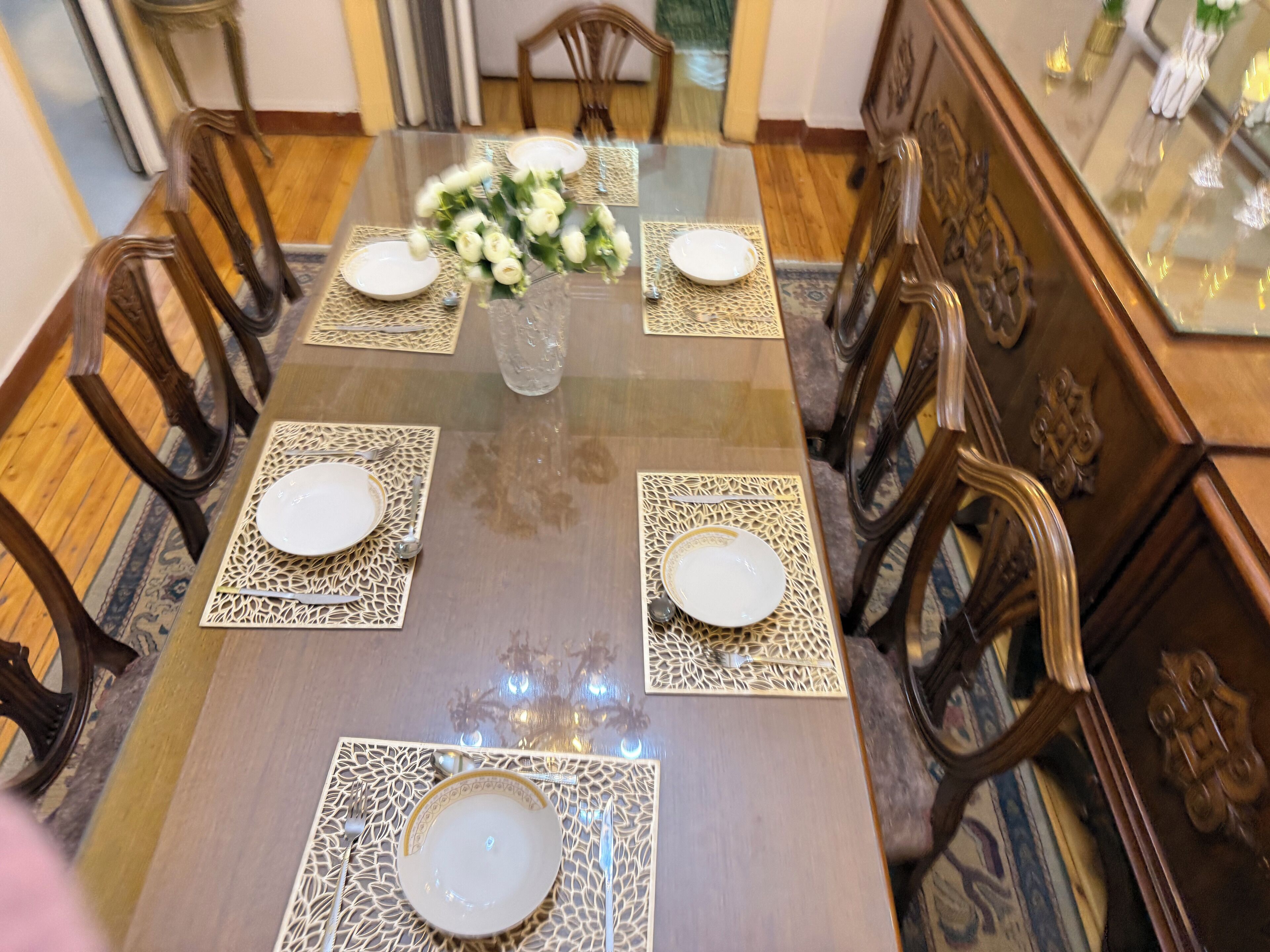 Deluxe appartement, 3 slaapkamers, balkon, uitzicht op de stad | Dineren