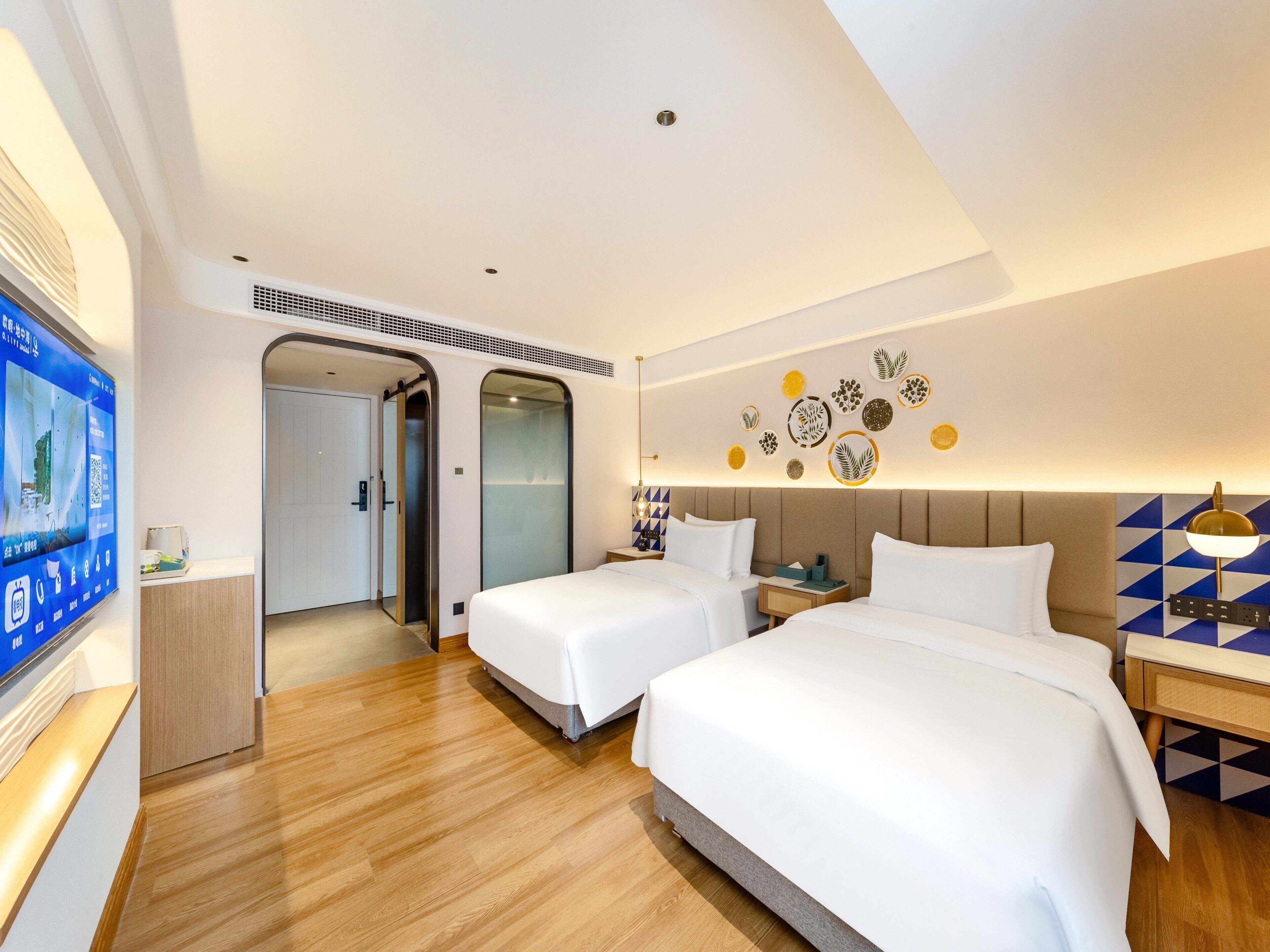 Business-Zweibettzimmer, 2 Einzelbetten | Kostenloses WLAN, Bettwäsche