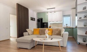 Appartement, balcon, vue sur la ville | Aire de séjour