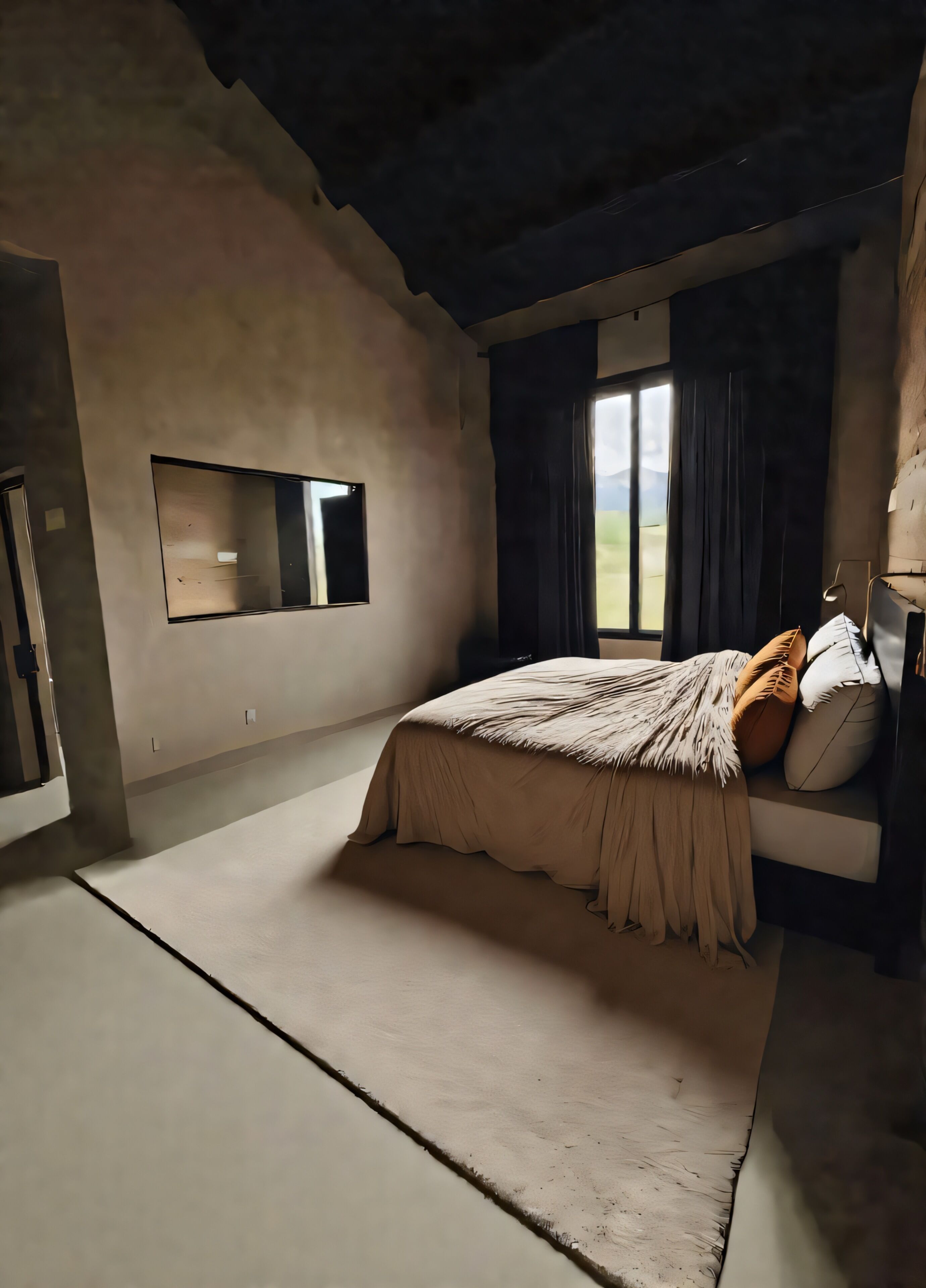 Suite Deluxe, patio, vista a la montaña | Caja de seguridad en la habitación y cortinas blackout 