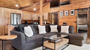 Smart TV, fireplace, video games, books